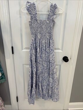 kourt calypso maxi dress Kourt Calypso Tropical Floral Print Green Tiered Ruffle Maxi Dress New NWT